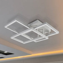 Load image into Gallery viewer, Integrated LED Ceiling Lighting Rectangular Semi Flush in White