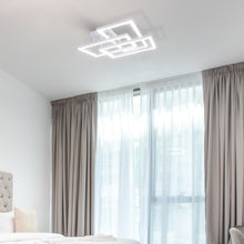 Load image into Gallery viewer, Integrated LED Ceiling Lighting Rectangular Semi Flush in White