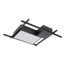 Load image into Gallery viewer, Integrated LED Ceiling Lighting Rectangular Semi Flush in Black