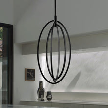 Load image into Gallery viewer, Integrated LED Oval Rotating Pendant Light with Height Adjustable Downrod