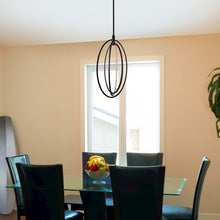 Load image into Gallery viewer, Integrated LED Oval Rotating Pendant Light with Height Adjustable Downrod