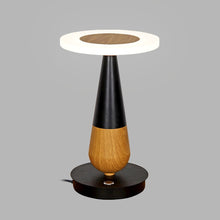Load image into Gallery viewer, Height Integrated LED Table Lamp in Plated Black Wood Finish