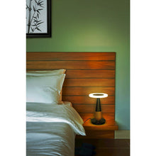 Load image into Gallery viewer, Height Integrated LED Table Lamp in Plated Black Wood Finish