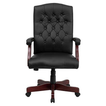 Load image into Gallery viewer, Black LeatherSoft Executive Swivel Office Chair with Arms