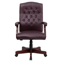 Load image into Gallery viewer, Burgundy LeatherSoft Executive Swivel Office Chair with Arms