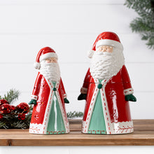 Load image into Gallery viewer, Ceramic Santa Tea Light Holder 10.25"H