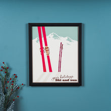 Load image into Gallery viewer, Ski and Sun Frame 11.75"H