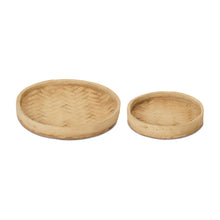 Load image into Gallery viewer, Woven Pattern Cement Tray (Set of 2)