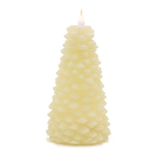 Load image into Gallery viewer, Glittered Pine Tree Candle 8"H