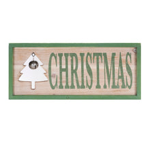 Load image into Gallery viewer, Wood Framed Christmas Bell Sign 18"L