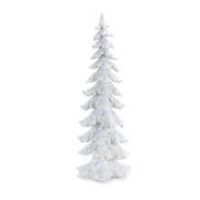 Load image into Gallery viewer, Flocked Pine Tree with Carved Design 26"H
