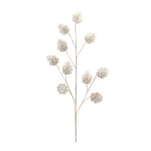 Load image into Gallery viewer, Glittered Silver Pinecone Spray (Set of 6)