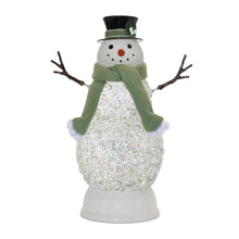 Load image into Gallery viewer, LED Snowman Snow Globe 11"H