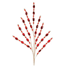 Load image into Gallery viewer, Red Jewel Bead Spray (Set of 2)
