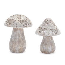 Load image into Gallery viewer, Bumble Bee and Butterfly Print Mushroom (Set of 2)