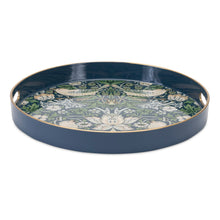 Load image into Gallery viewer, Round William Morris Tray 13.5"D