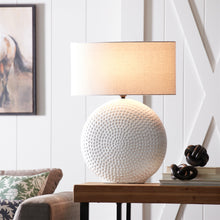 Load image into Gallery viewer, Notched Ceramic Table Lamp 26"H