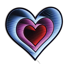 Load image into Gallery viewer, Hanging Triple Heart Ekko Light Display 23.5"H