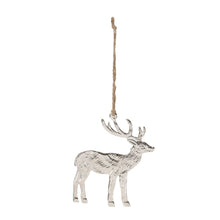 Load image into Gallery viewer, Etched Metal Deer Ornament (Set of 12)