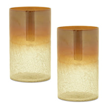 Load image into Gallery viewer, Gold Ombre Crackle Glass Vase (Set of 2)