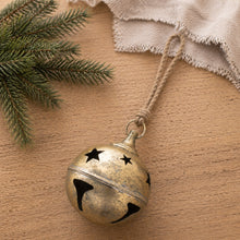 Load image into Gallery viewer, Distressed Metal Bell Ornament (Set of 2)