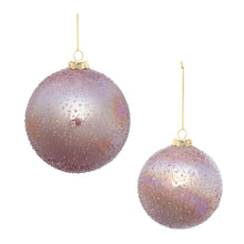 Load image into Gallery viewer, Iridescent Beaded Glass Ornament (Set of 4)