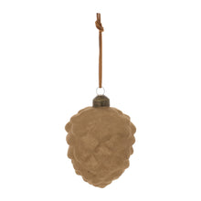 Load image into Gallery viewer, Flocked Glass Pinecone Ornament (Set of 12)