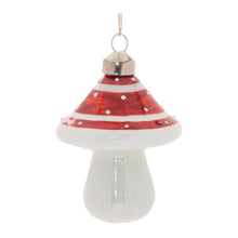 Load image into Gallery viewer, Glittered Glass Mushroom Ornament (Set of 6)