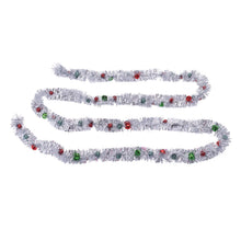 Load image into Gallery viewer, Tinsel Sleigh Bell Ornament Garland (Set of 2)