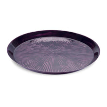 Load image into Gallery viewer, Round Etched Metal Tray 13.5"D