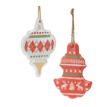 Load image into Gallery viewer, Metal Ornament with Nordic Pattern (Set of 4)