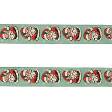 Load image into Gallery viewer, Nostalgic Santa Print Wired Ribbon (Set of 2)