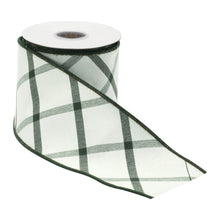 Load image into Gallery viewer, Plaid Wired Ribbon 4" x 5 Yds