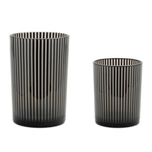 Load image into Gallery viewer, Srtiped Glass Candle Holder (Set of 2)