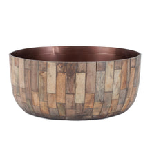 Load image into Gallery viewer, Round Wooden Bowl Planter (Set of 2)