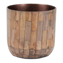 Load image into Gallery viewer, Round Wooden Planter (Set of 2)