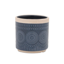 Load image into Gallery viewer, Ceramic Mandala Pattern Planter (Set of 2)