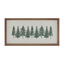 Load image into Gallery viewer, Embroidered Pine Tree Wall Art 16"L