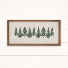 Load image into Gallery viewer, Embroidered Pine Tree Wall Art 16"L