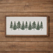Load image into Gallery viewer, Embroidered Pine Tree Wall Art 16"L