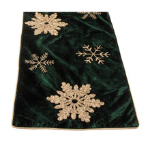 Load image into Gallery viewer, Embroidered Snowflake Table Runner 72"L