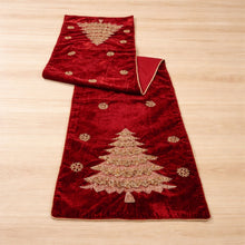 Load image into Gallery viewer, Embroidered Pine Tree Table Runner 72"L