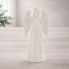 Load image into Gallery viewer, White Praying Angel Ceramic Figurine