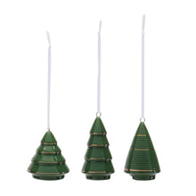 Load image into Gallery viewer, Ceramic Tree Ornament Set of 6