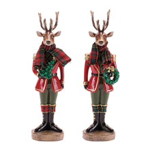 Load image into Gallery viewer, Plaid Deer Nutcracker Figurines (Set of 4)