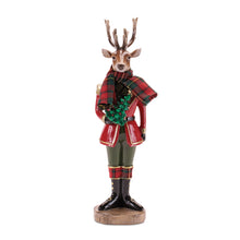 Load image into Gallery viewer, Plaid Deer Nutcracker Figurines (Set of 4)