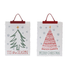 Load image into Gallery viewer, Merry Christmas & Tis the Season Tree Banner (Set of 2)