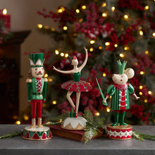 Load image into Gallery viewer, Nutcracker Soldier, Mouse & Ballerina Figurines (Set of 3)