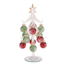 Load image into Gallery viewer, Glass Tree with Mini Ornaments 7.75"H