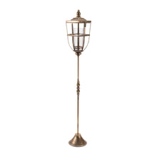 Load image into Gallery viewer, Distressed Metal Lantern Post with Glass Insert 48"H